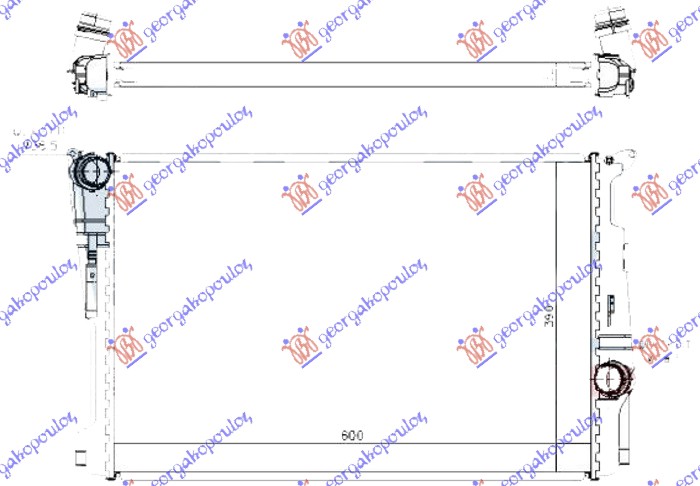HLADNJAK MOTORA ZA SVE MODELE BENZIN-DIZEL (MAN) (600x390x32) BMW X3 2011-2014 (F25)