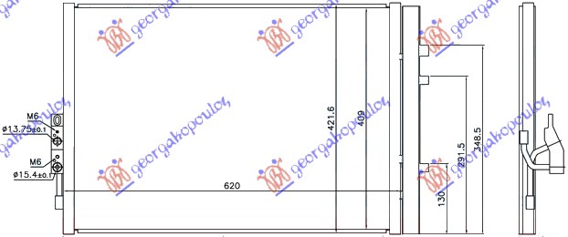 HLADNJAK KLIME 3.0 (28iX) BENZIN (565x420x16) BMW X3 2011-2014 (F25)