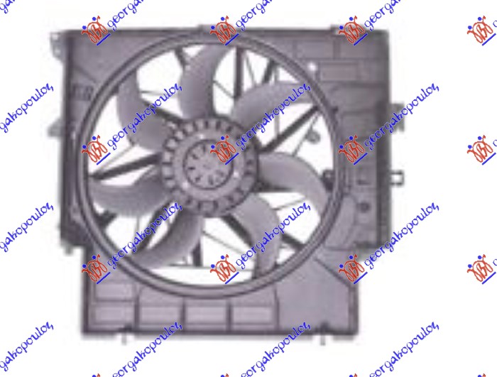 VENTILATOR KOMPLET (1.6/2.0 BENZIN - 2.0 DIZEL) (495mm) (400W) (3 PIN) BMW X3 2011-2014 (F25)
