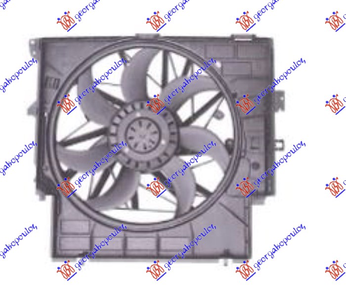 VENTILATOR KOMPLET (3.0 BENZIN) (495mm) (600W) (3 PIN) BMW X3 2011-2014 (F25)