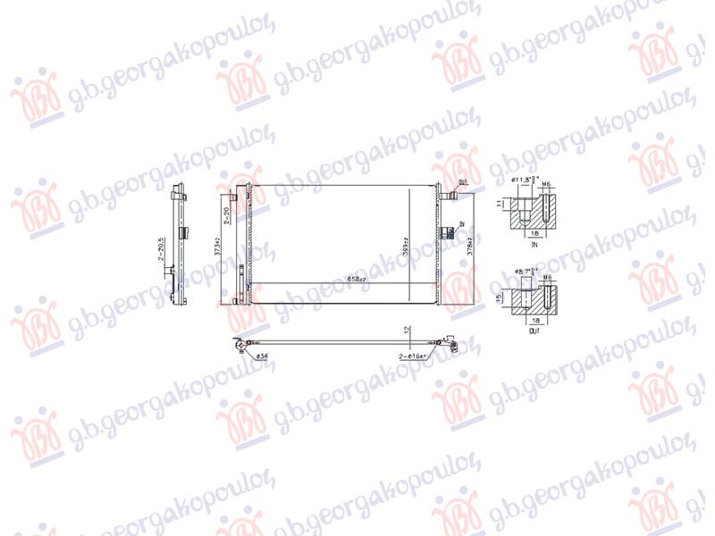 HLADNJAK KLIME 2.0/3.0 DIZEL/HIBRID (642x399) BMW X3 2021-2024 (G01/F97/G08)