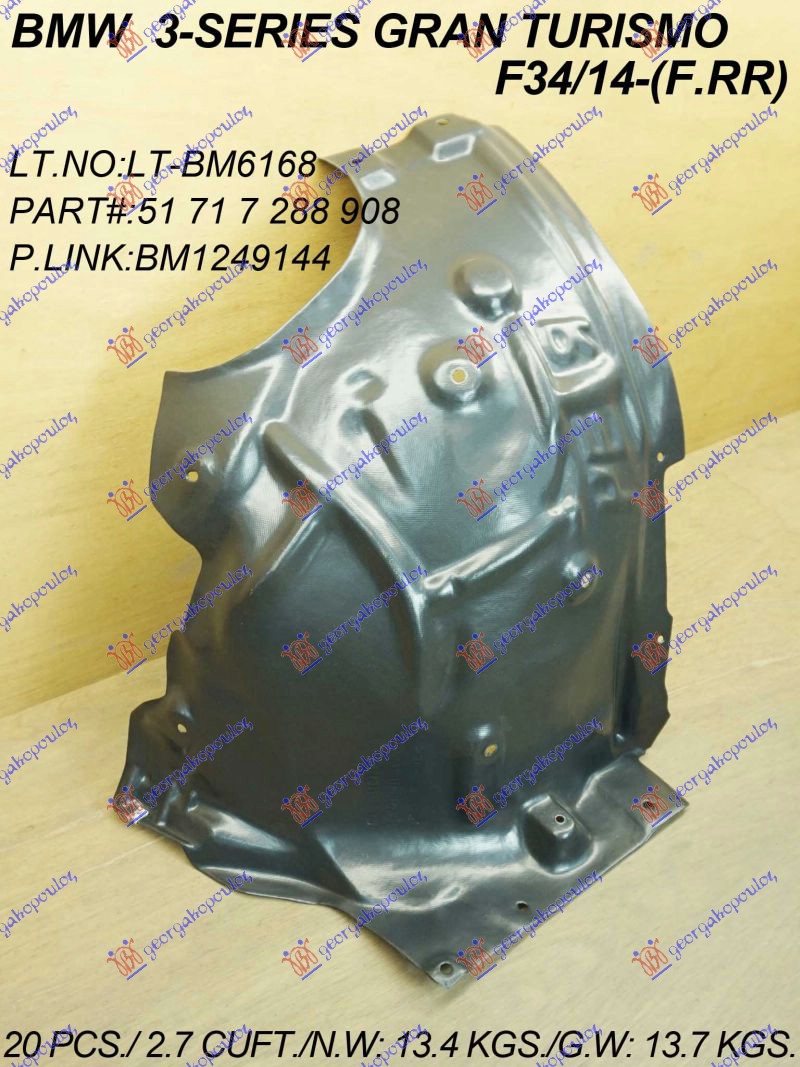 POTKRILO (ZADNJI DEO) BMW SERIES 3 GT 2012-2020 (F34)