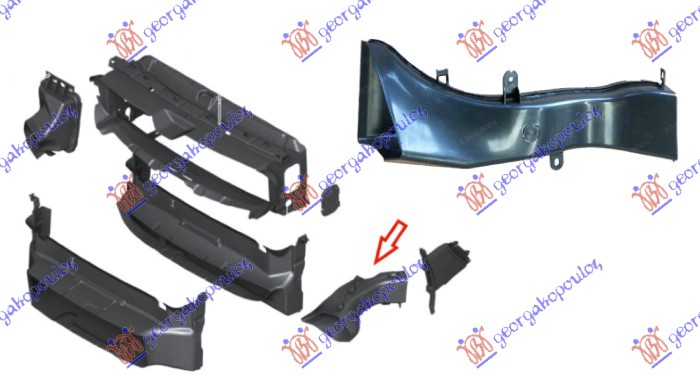 USMERIVAC VAZDUHA UNUTRASNJI PREDNJI PLASTICNI (ZA KOCNICU) (M-PACK) BMW SERIES 3 GT 2012-2020 (F34)