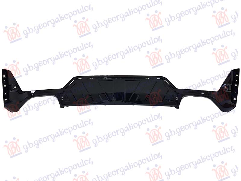 SPOJLER ZADNJEG BRANIKA SJAJ-CRNI BMW SERIES 3 SDN/S.W. od 2022 (2 PDC SENZORA) (2 KOCKASTA OTVORA ZA IZDUVNE CEVI) (SEDAN/G20) (M-PERFORMANCE/M340i) (G20/G21/G80/G81)
