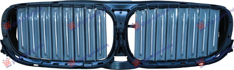 NOSAC PVC MASKE GORNI CRNI/SIVI (MOTOR) (HROM LAJSNA) BMW SERIES 7 2015-2019 (G11/G12)