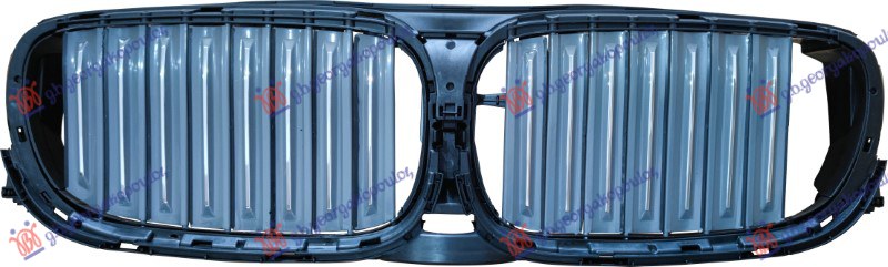 NOSAC PVC MASKE GORNJI CRNI/SIVI (HROM LAJNSE) (SA MOTOROM) (SA NIGHT VISION) BMW SERIES 7 2015-2019 (G11/G12)