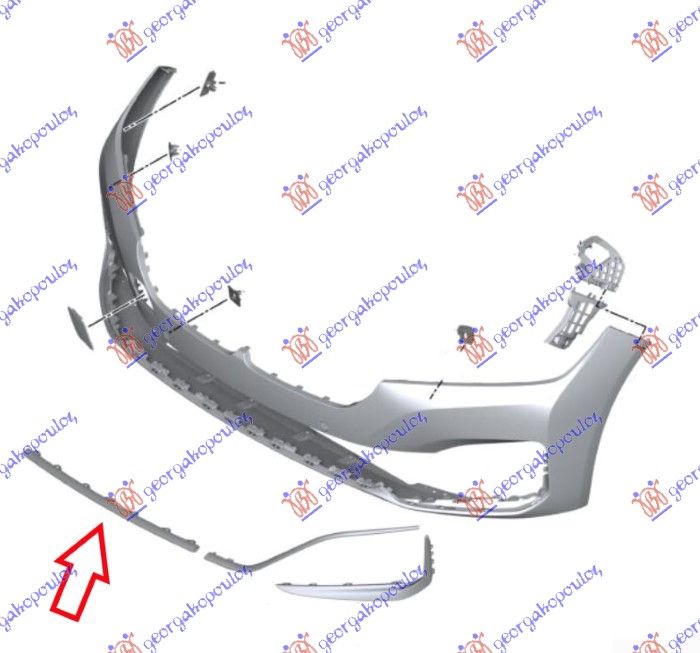 LAJSNA PREDNJEG BRANIKA HROM BMW SERIES 7 2019-2022 (G11/G12)