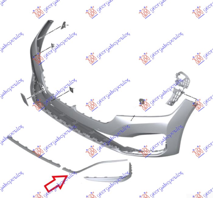 LAJSNA PREDNJEG BRANIKA GORNJA HROM BMW SERIES 7 2019-2022 (G11/G12)