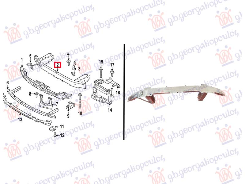 SINA PREDNJEG BRANIKA ALUMINIJUM BMW SERIES 7 2022- (G70)