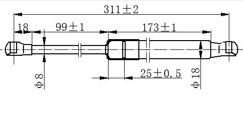 AMORTIZER HAUBE (311L-400N) BMW SERIES 5 2010-2013 (F10/F11)