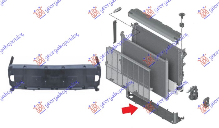 NOSAC HLADNJAKA DONJI PLASTICNI BMW SERIES 5 2016-2020 (G30/G31/F90)