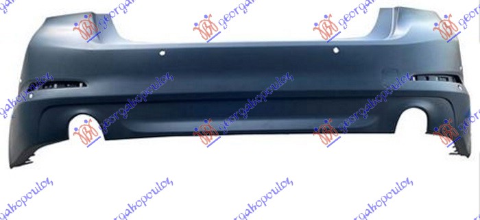 ZADNJI BRANIK PM (6 PDC SENZORI) (2 OKURGLA OTVORA ZA IZDUVNE CEVI AUSPUHA) (SEDAN) (BASE LINE) BMW SERIES 5 2016-2020 (G30/G31/F90)