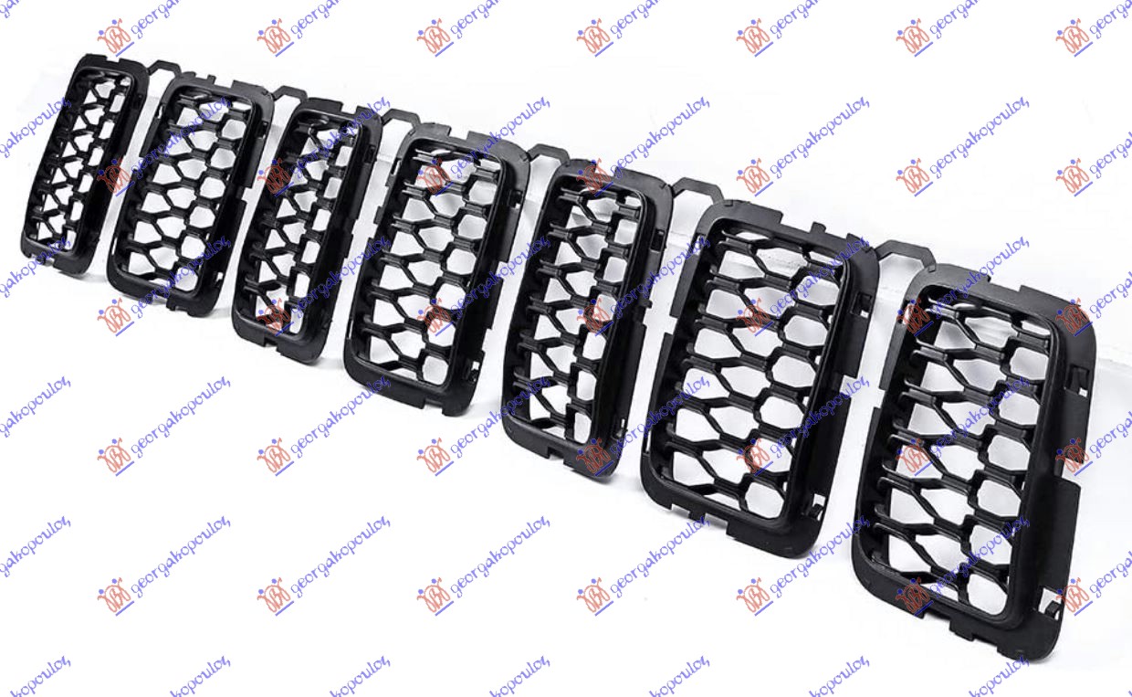 LAJSNA PVC MASKE TAMNO SIVA (SET 7 KOMADA) JEEP COMPASS 2016-2022 (MP/M6/MV/M7)