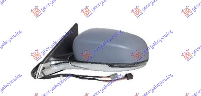 RETROVIZOR ELEKTRICNI SA GREJACEM PM (MIGAVAC) (SVETLO) (HROM NOSAC) (ASFERICNO STAKLO) JEEP COMPASS 2016-2022 (MP/M6/MV/M7)
