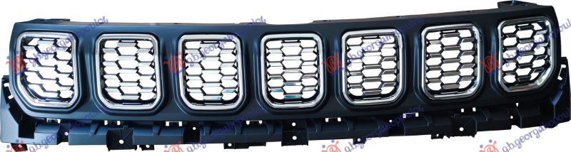 PVC MASKA CRNA (HROM OKVIR) (SET 7 DELOVA) JEEP COMPASS 2022-2025 (MP/M6/MV/M7)