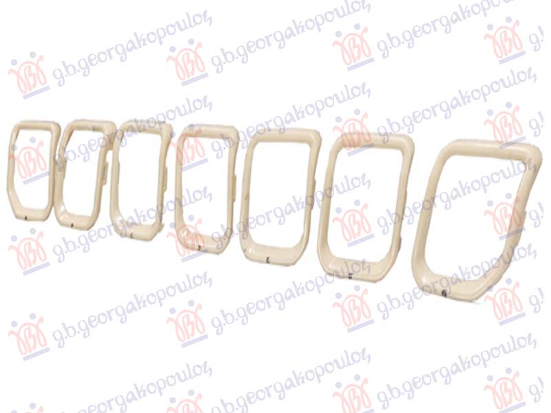 LAJSNA PVC MASKE BELA (SET 7 KOM) JEEP COMPASS 2022-2025 (MP/M6/MV/M7)