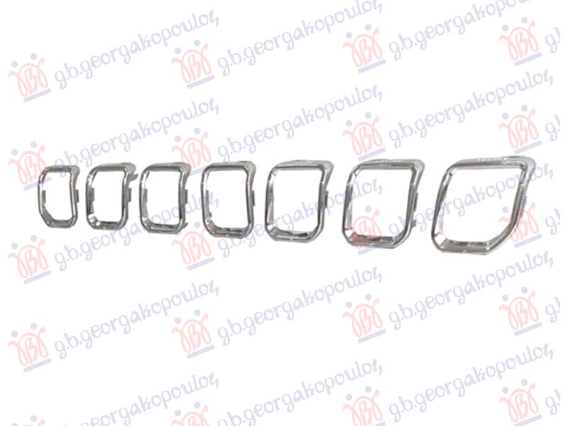 LAJSNA PVC MASKE HROM (SET 7 KOM) JEEP COMPASS 2022-2025 (MP/M6/MV/M7)