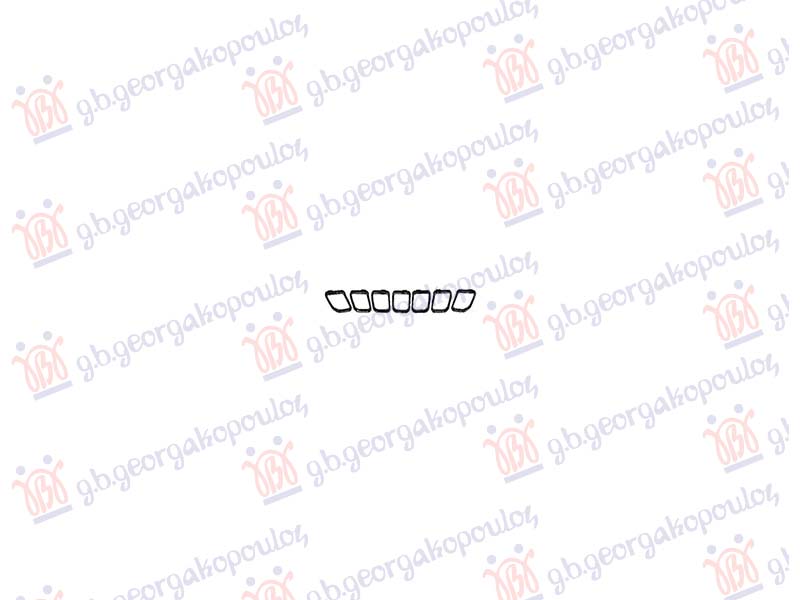 LAJSNA PVC MASKE SJAJ-CRNA (SET 7 KOM) JEEP COMPASS 2022-2025 (MP/M6/MV/M7)