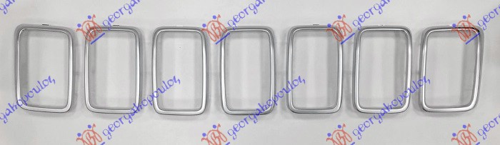 PVC MASKA SREBRNA (TOURING) (SET 7 KOM) JEEP GRAND CHEROKEE 2017-2021 (WK/WK2)
