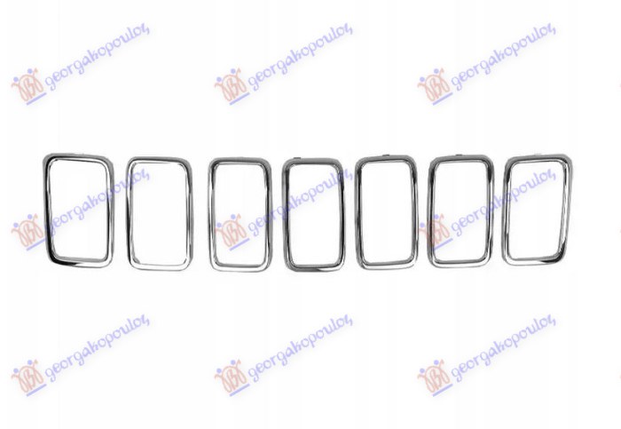 PVC MASKA HROM (SET 7 KOM) JEEP GRAND CHEROKEE 2017-2021 (WK/WK2)