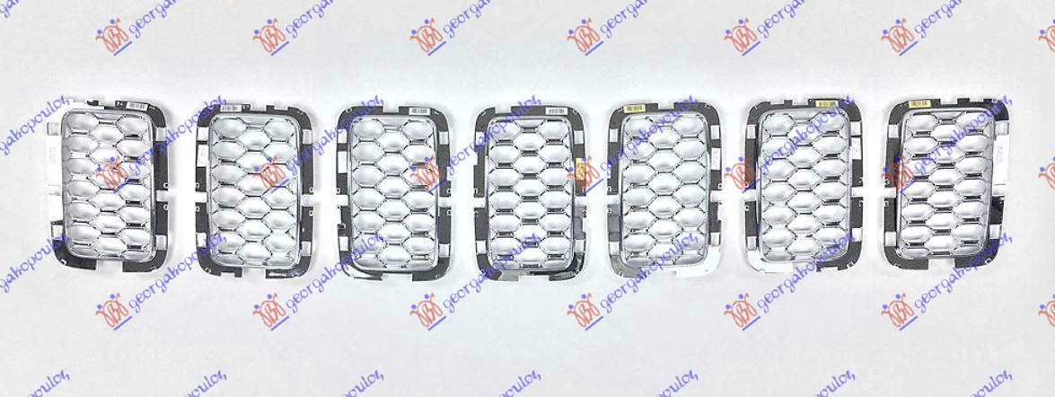 PVC MASKA HROM SACE (SET 7 KOM) JEEP GRAND CHEROKEE 2017-2021 (WK/WK2)