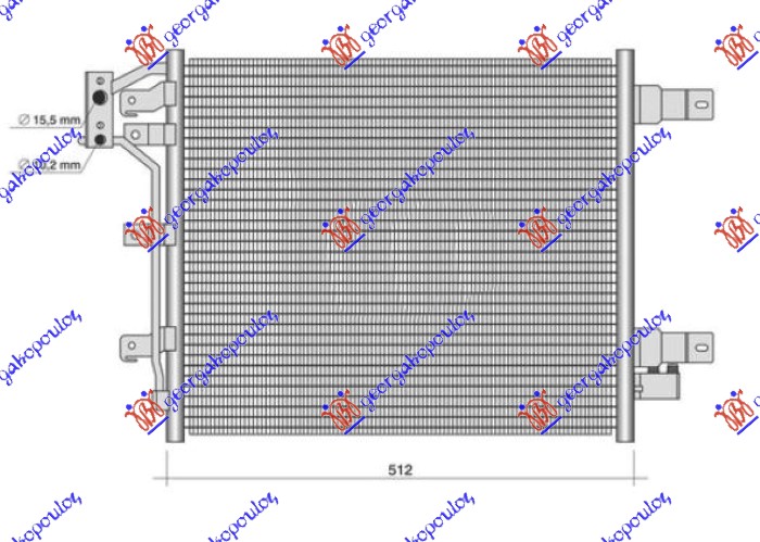 HLADNJAK KLIME 3.6/3.8 BENZIN 2012- (470x450x16) JEEP WRANGLER 2/4D 2007-2018 (JK)