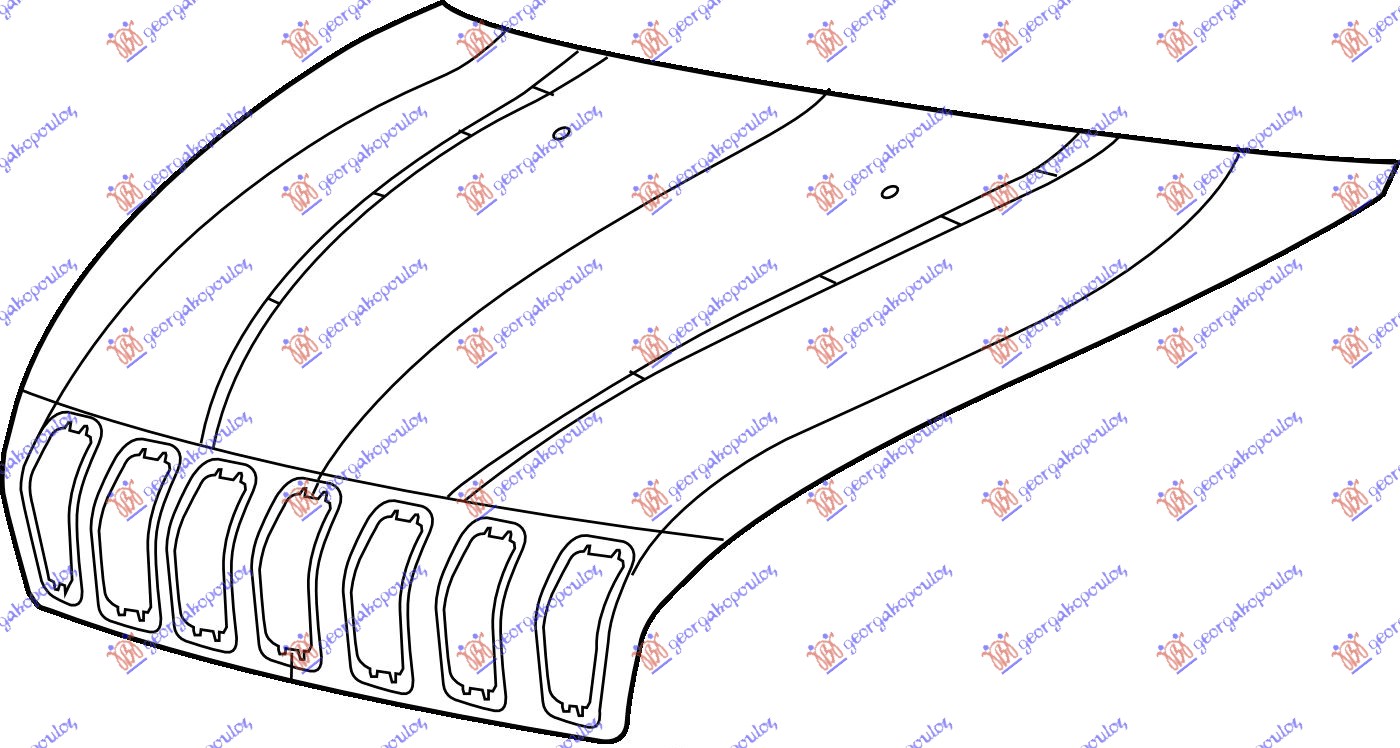 HAUBA (ALUMINIJUM) JEEP CHEROKEE 2014-2019 (KL)