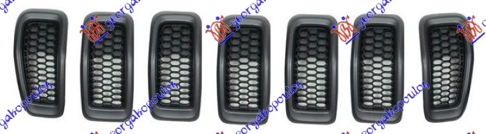 PVC MASKA CRNA KOMPLET (SIVI OKVIR) (SET 7 DELOVA) JEEP CHEROKEE 2014-2019 (KL)