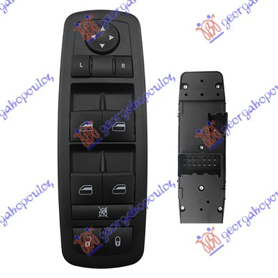PREKIDAC U PREDNJIM VRATIMA (4 TASTERA) (CENTRALNO ZAKLJUCAVANJE) (21 PIN) JEEP CHEROKEE 2014-2019 (KL)
