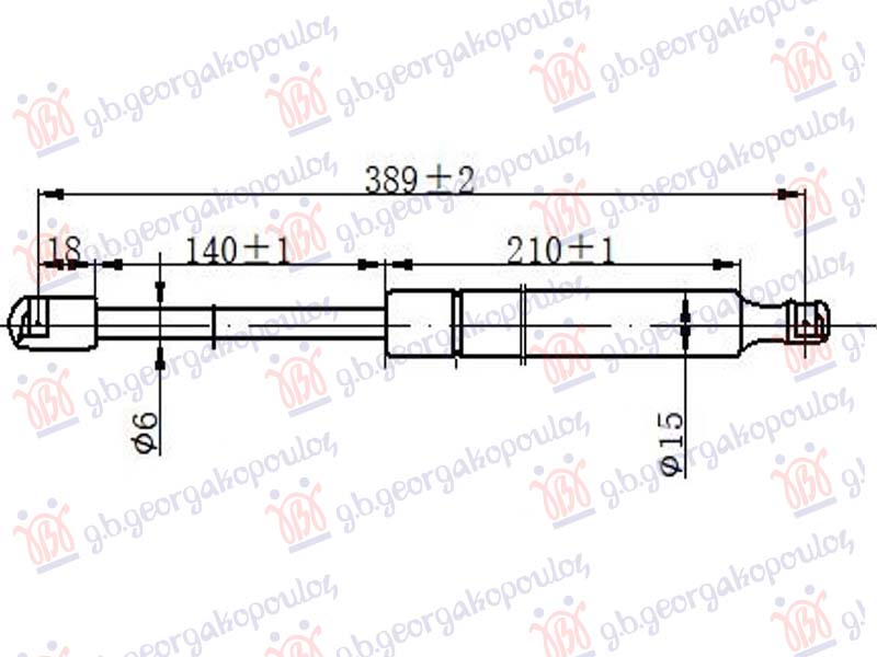 AMORTIZER HAUBE (389L-215N) JEEP CHEROKEE 2014-2019 (KL)