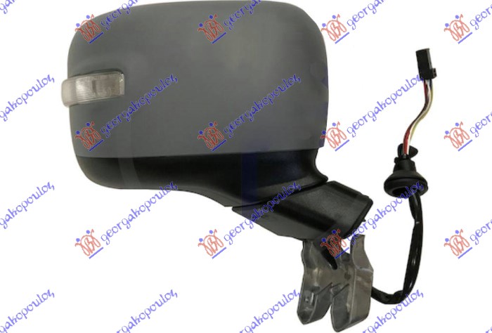RETROVIZOR ELEKTRICNI SA GREJACEM PM (MIGAVAC) (MRTAV UGAO) (SENZOR) (KONVEKSNO STAKLO) JEEP RENEGADE 2014-2018 (BU/B1/BV)