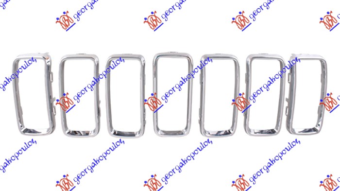 PVC MASKA HROM (SET 7 KOM) JEEP RENEGADE 2018- (BU/B1/BV)