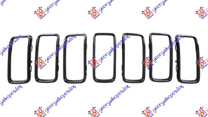 PVC MASKA CRNA (SET 7 KOM) JEEP RENEGADE 2018- (BU/B1/BV)