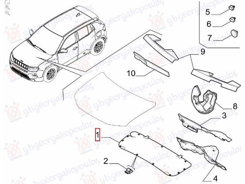 IZOLACIJA HAUBE (ORIGINALNI) JEEP AVENGER 2022- (J2)