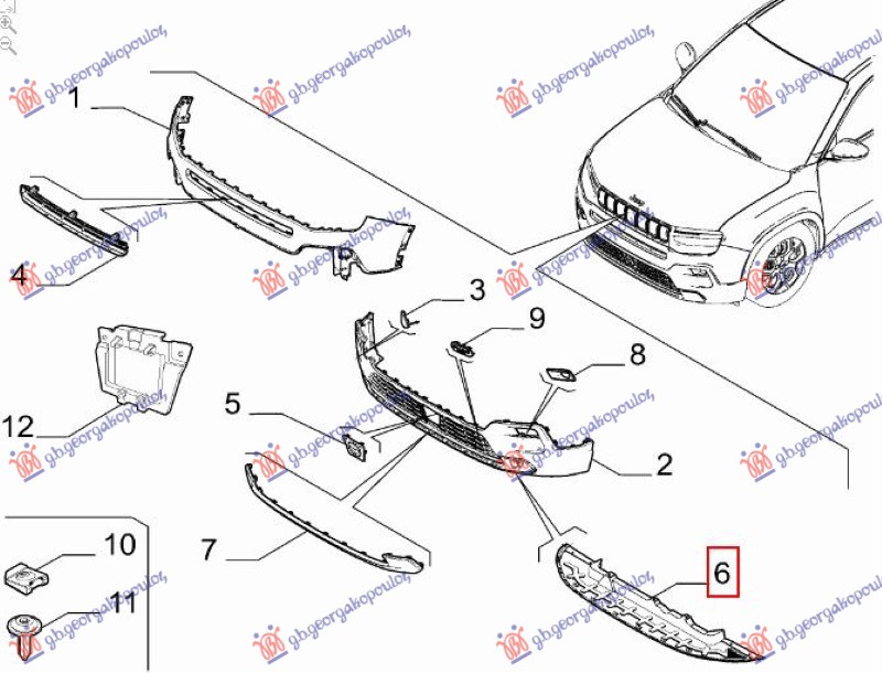 ZASTITA MOTORA ISPOD BRANIKA PLASTICNA JEEP AVENGER 2022- (J2)