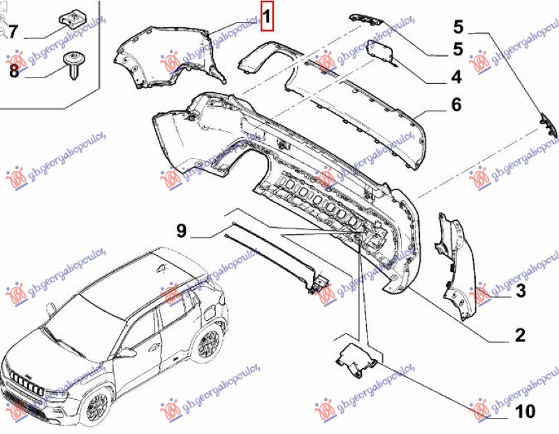 KRAJ ZADNJEG BRANIKA JEEP AVENGER 2022- (J2)