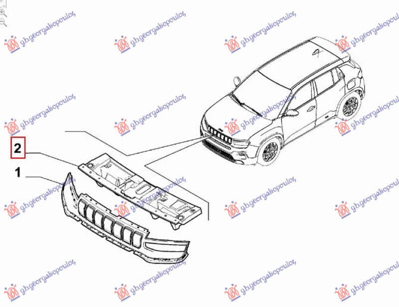 NOSAC PVC MASKE (ORIGINALNI) JEEP AVENGER 2022- (J2)