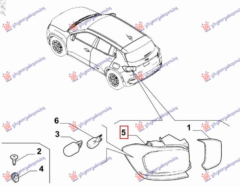 STOP LAMPA (ORIGINALNI) JEEP AVENGER 2022- (J2)