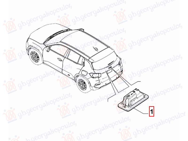 SVETLO TABLICE (ORIGINALNI) FIAT 600 2023- (365/364)