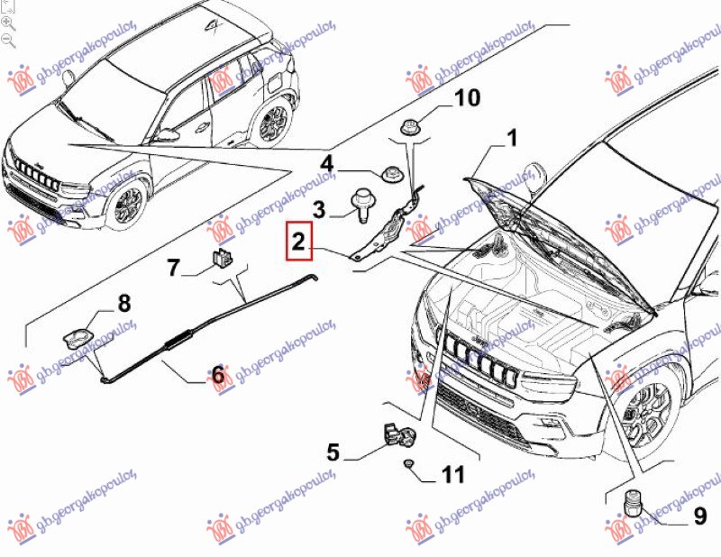 MAKAZE HAUBE (ORIGINALNI) FIAT 600 2023- (365/364)