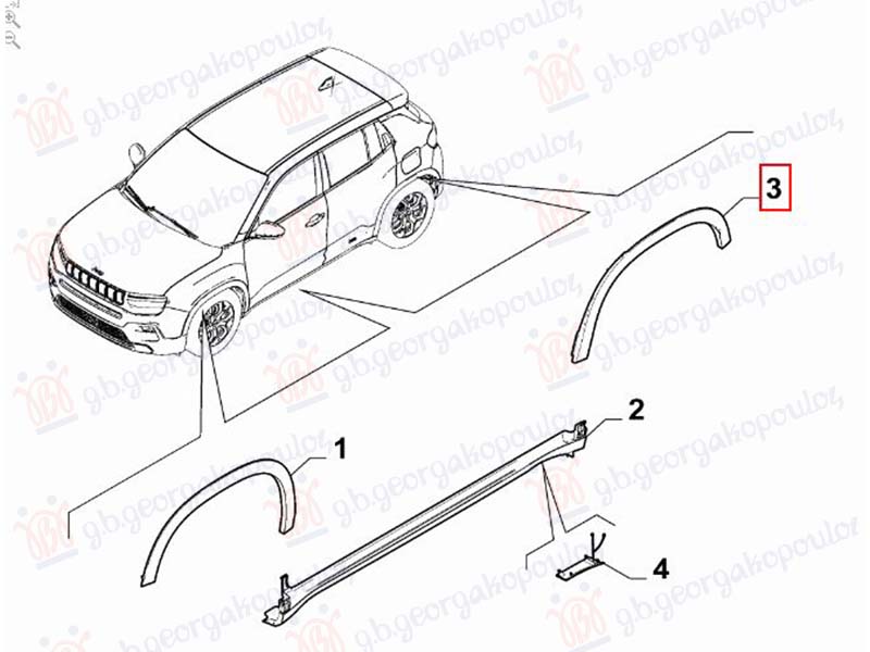 RUB PLASTICNI ZADNJEG BLATOBRANA JEEP AVENGER 2022- (J2)