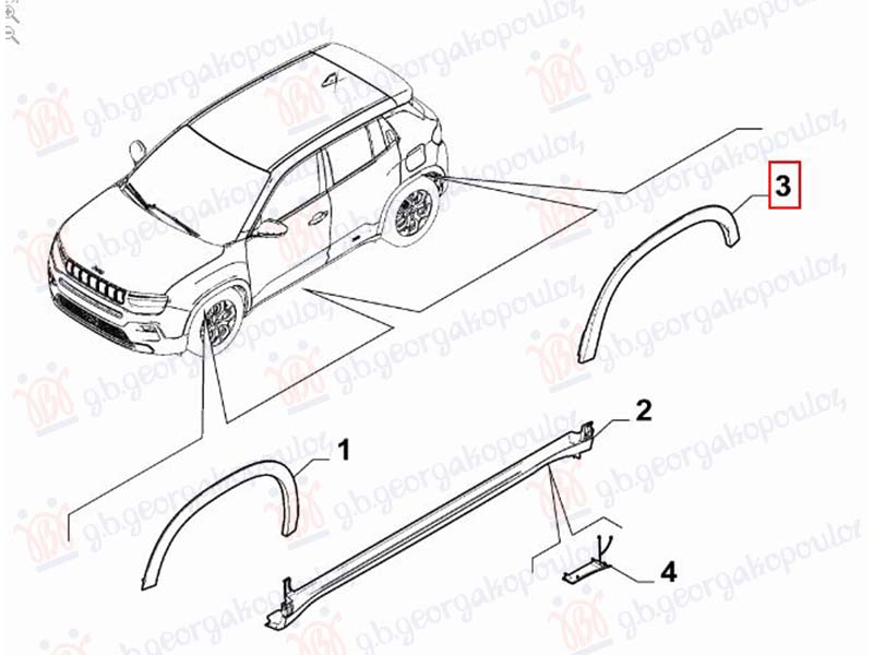 RUB PLASTICNI ZADNJEG BLATOBRANA JEEP AVENGER 2022- (J2)