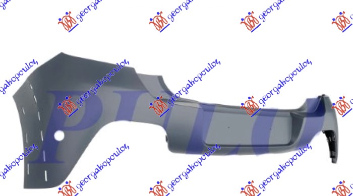 ZADNJI BRANIK PM (OTVORI ZA PLASTICNE RUBOVE) (2 PDC SENZORI) CITROEN C3 2016-2024 (SX)