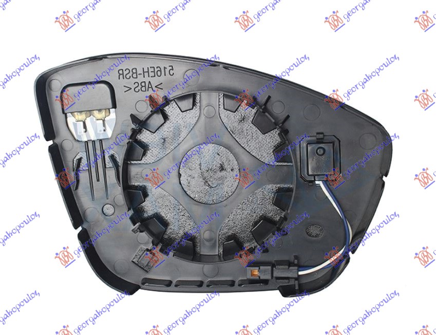 STAKLO RETROVIZORA SA GREJACEM (MRTAV UGAO) PEUGEOT 2008 II 2019-2023 (CU)