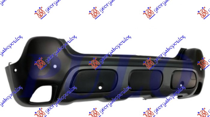 ZADNJI BRANIK DONJI CRNI (SIVA LAJSNA) (6 PDC SENZORI) CITROEN C3 AIR CROSS 2017-2021 (2R/2C)