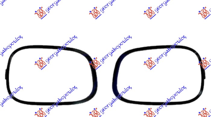 OKVIR MAGLENKE CRNI (SET) CITROEN C3 AIR CROSS 2017-2021 (2R/2C)
