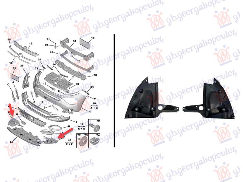 ZASTITA MOTORA ISPOD BRANIKA PLASTICNA (SET L+D) CITROEN C4 2020- (BA/BB/BC)