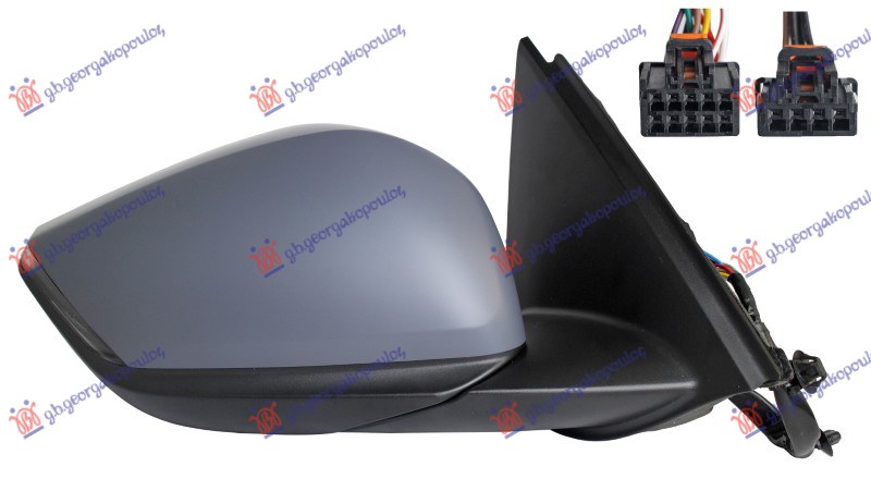 RETROVIZOR ELEKTRICNI SA GREJACEM PM (ELEKTRO-SKLOPIV) (MIGAVAC) (SVETLO) (SENZOR) (10OTV 10PIN + 4OTV 2PIN) (A KVAL) CITROEN C4 2020- (BA/BB/BC)