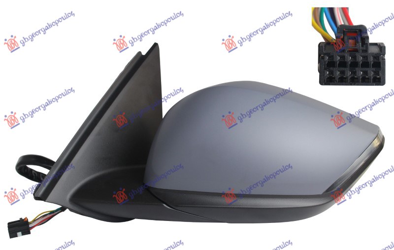 RETROVIZOR ELEKTRICNI SA GREJACEM PM (ELEKTRO-SKLOPIV) PM (MIGAVAC) (SVETLO) (10OTV 10PIN) (A KVALITET) CITROEN C4 2020- (BA/BB/BC)