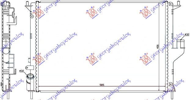 HLADNJAK MOTORA BENZIN/DIZEL (58x40) DACIA DUSTER I 2010-2017 (HS)